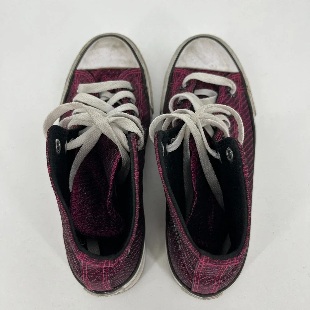 Converse Chuck Taylor All Star High Top Magenta Pink Platform Kids Shoes A05496C